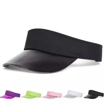 Унисекс ПВХ козырек от солнца с регулируемым козырьком пустая кепка для гольфа бейсболка весна лето для отдыха на открытом воздухе шляпы дорожные аксессуары для женщин и мужчин чёрный