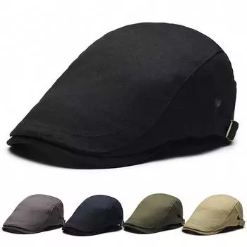 Унисекс ретро береты с козырьком: Художественные британские кепки модных художников One Size Adjustable