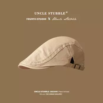 Унисекс Ретро Кепка Газетчика: Однотонный, Британский стиль, Универсальный берет, Дизайн «утиный нос» Adjustable (55-59cm)