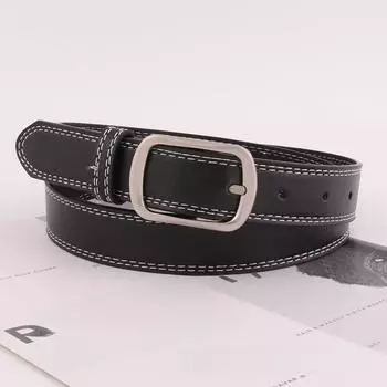 Unisex Retro Style Fashion Leather Belt With Metal Buckle Outdoor Casual Girdle