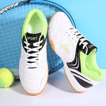 Унисекс, резиновые, из микрофибры, с мягкой подошвой, нескользящие, износостойкие теннисные кроссовки, тренировочные кроссовки с перьями 36 синий/чёрный