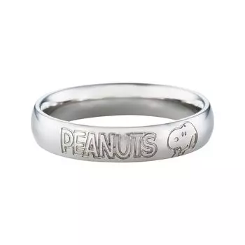 Unisex Ring Surgical Stainless Steel PEANUTS Snoopy PNST001SV [White Clover] No. 7-21 (No. 17)