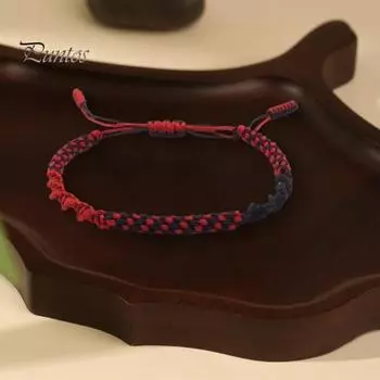 Унисекс, ручная веревка, регулируемая, плетеная, сплошного цвета, устойчивая к разрывам, легкая, с кукурузным узлом, браслет дружбы для благословений, значимых связей D