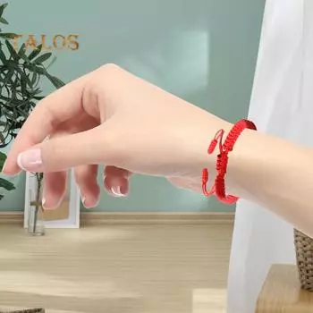 Унисекс ручная веревка регулируемая ручная работа плетеный однотонный толстый противоломающийся легкий штабелируемый браслет символические цвета для благословений значимые синий