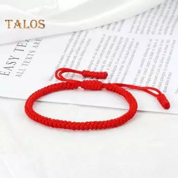 Унисекс ручная веревка регулируемая ручная работа плетеный однотонный толстый противоломающийся легкий штабелируемый браслет символические цвета для благословений значимые жёлтый