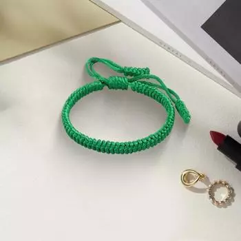 Унисекс ручная веревка регулируемая ручная работа плетеный однотонный толстый противоломающийся легкий штабелируемый браслет символические цвета для благословений значимые красный