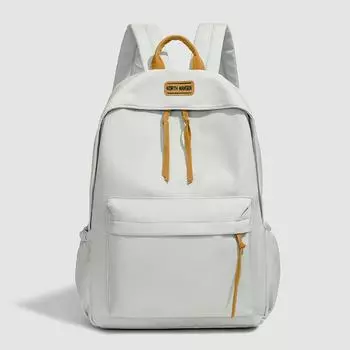 Унисекс Рюкзак Студенческий Школьный Рюкзак Женский Однотонный Рюкзак серый