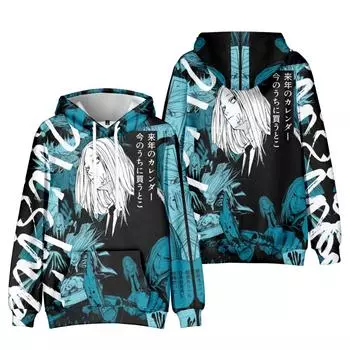 Унисекс SAKAMOTO DAYS аниме-толстовка с капюшоном в стиле тай-дай, толстовка с принтом в виде мультфильма, уличная одежда, толстовки для пар, для мужчин и женщин XS
