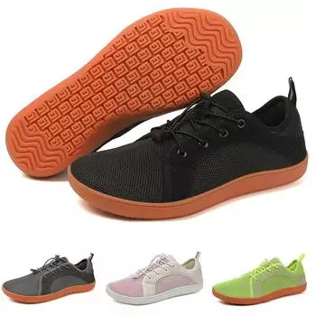Унисекс широкая обувь с дышащей сеткой, мужские туфли босиком с широким носком, брендовые туфли на плоской подошве, мягкая подошва с нулевой заниженной подошвой, кроссовки с широким носком, большой размер 36