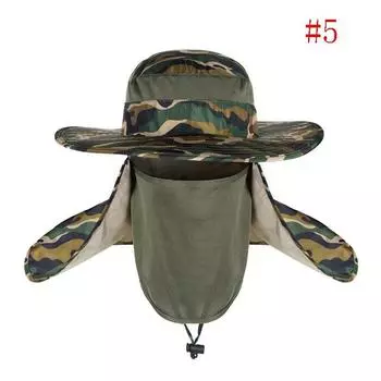 Унисекс шляпа для активного отдыха на открытом воздухе для рыбалки и походов с защитой от ультрафиолета, солнцезащитный кепка для лица и шеи, водонепроницаемая и быстросохнущая шляпа для рыбалки 5
