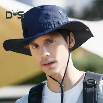 Унисекс шляпа для активного отдыха с регулируемым ветрозащитным фиксированным ремешком, защита от ультрафиолета, складная солнцезащитная кепка для скалолазания, садоводства, рыбалки, путешествий на открытом воздухе, женская кепка Fishmernan чёрный