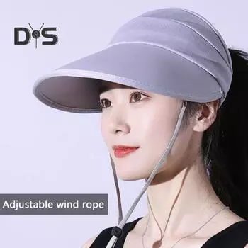 Унисекс шляпа от солнца со съемной передней крышкой для лица и шеи с полой сеткой, ветрозащитный ремешок, защита от ультрафиолета, солнцезащитный крем для садоводства, рыбалки и активного отдыха синий