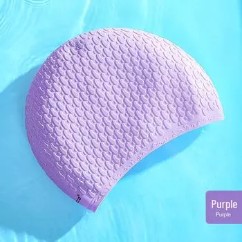 Унисекс силиконовая шапочка для плавания с пузырьками: Водонепроницаемый, Увеличенный дизайн с защитой ушей для дайвинга и плавания