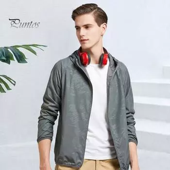 Унисекс солнцезащитная куртка с капюшоном и длинным рукавом на молнии с защитой от солнца, тонкая дышащая летняя верхняя одежда для рыбалки XL серый