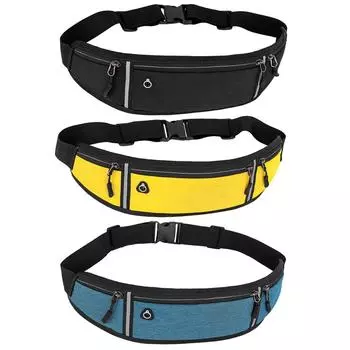 # Унисекс Спортивная поясная сумка с защитой от брызг Скрытый держатель для мобильного телефона Уличное снаряжение Black