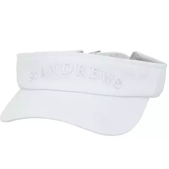 Unisex sun visor size Golf hat FR [St. Andrews] (twill logo, adjustable) / / 042-4287852 030_White