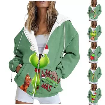 Унисекс свитер на молнии пальто с принтом модный свитер с капюшоном XL