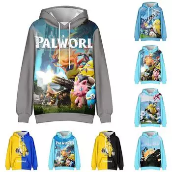 Унисекс Свободная толстовка с капюшоном с принтом Унисекс Повседневная модная спортивная толстовка M белый