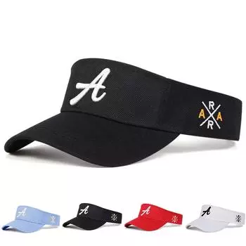 Унисекс Танцевальная буква A Боковая вышивка AR Регулируемая солнцезащитная пустая верхняя кепка Гольф Бейсболки Весна Лето Открытый Спорт Путешествия для женщин и мужчин чёрный
