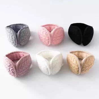 Унисекс теплые трикотажные наушники зимние уличные утеплители утолщенные плюшевые зимние теплые флисовые наушники уличные утеплители велосипедные наушники