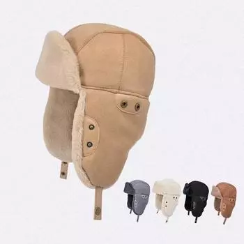 Унисекс термошапка с плюшевой подкладкой для защиты ушей без полей, купольная шапка-бомбер из искусственного кроличьего меха, фиксирующий ремень, шапка-ушанка