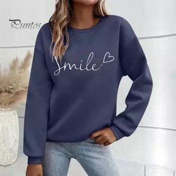 Унисекс толстовка с круглым вырезом средней длины свободный однотонный топ эластичные манжеты и подол хип-хоп стиль походный спортивный уличный пуловер топ XL чёрный