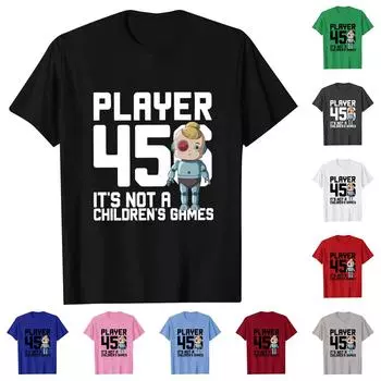 Унисекс Топ Повседневный принтованный короткий рукав свободный круглый вырез пуловер Топ XL чёрный