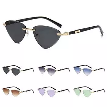 Унисекс Треугольные Уникальные Дужки Очки Для Женщин Мужчин Кошачий Глаз Солнцезащитные Очки Ультрасовременные Панк Хип-Хоп Солнцезащитные Очки Защита UV400