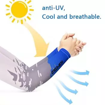 Унисекс удобные уличные дышащие солнцезащитные перчатки из ледяного шелка с манжетой L синий