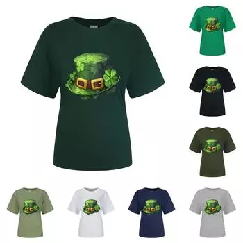 Унисекс ул.. Короткие рукава с графикой ко Дню Святого Патрика L