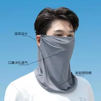 Унисекс Уличная повязка на шею с защитой от ультрафиолета Спортивная солнцезащитная повязка на шею из ледяного шелка Солнцезащитная маска для лица с защитой от солнца 1pcs