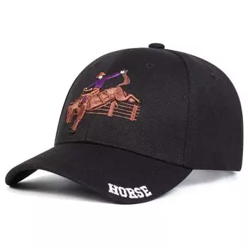 Унисекс Верховая езда Вышивка Бейсболки Весна Осень Открытый Регулируемые Повседневные Кепки Солнцезащитная Кепка