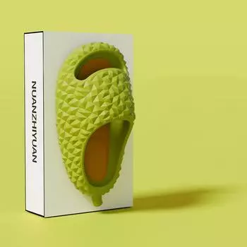 Унисекс Весна Большой Размер Дуриан Домашние Тапочки Мужские Повседневные Мягкие Туфли Для Бани Плоской Подошвы Женские Летние Нескользящие Тапочки Для Пар 36-45 36-37 жёлтый