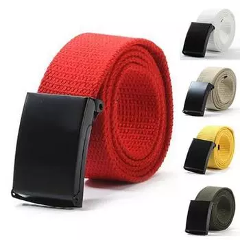 Унисекс Военный Повседневный однотонный однотонный однотонный парусиновый пояс на талии красный