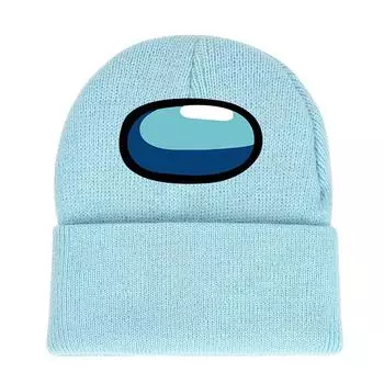 Унисекс Взрослые Зимняя Вязаная Шапка Бини Мальчики Девочки Теплая Шапка Шерстяная LightBlue