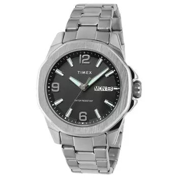 Unisex Watch Timex Trend TW2W92700 Quartz 5 ATM Water Resistant Mineral Glass Black Dial Brass [TIMEX] [Item] чёрный