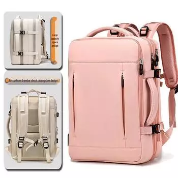 Unisex Waterproof Expandable Travel Backpack: Large Capacity, Multifunctional, for Business Trips and Casual Use.