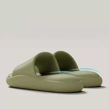 Унисекс, весенние, большие размеры, однотонные, домашние тапочки для мужчин, повседневные, мягкие, на плоской подошве, женские, летние, нескользящие, банные тапочки для пар, 36-45 36-37(one size smaller) зелёный