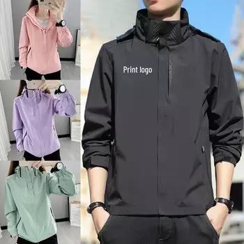Унисекс ветрозащитная и водонепроницаемая легкая ветровка на весну/осень с принтом M