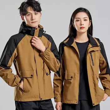 Унисекс ветрозащитная вышитая командная куртка для мужчин и женщин походная рабочая одежда дорожные куртки для активного отдыха M серый