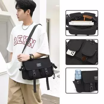 «Унисекс, вместительная дорожная сумка через плечо с напечатанным логотипом» Black and white белый/чёрный