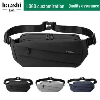 Унисекс водонепроницаемая высококачественная модная сумка-мессенджер и сумка-мессенджер для путешествий, повседневного использования и поездок на работу 1203 чёрный