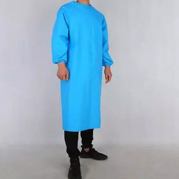 Унисекс водонепроницаемый холщовый фартук с большими карманами, эластичными длинными рукавами для поваров, гриля, ресторана, бара, магазина розы красного