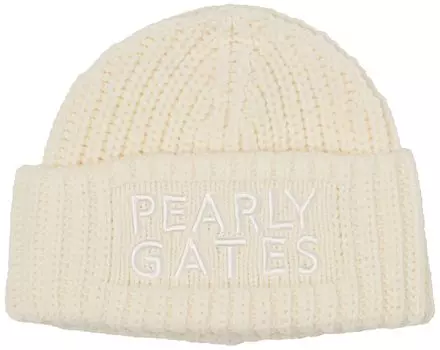 Унисекс вязаная шапка гольф FR [Pearly Gates] (Логотип бренда) / / 053-5187111 030_Белый