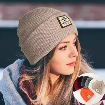 Унисекс вязаная шерстяная шапка-бини Skullies для мужчин и женщин, однотонная эластичная вязаная шапка, модная уличная теплая шапка-пуловер