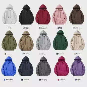 Унисекс высококачественная американская легкая осенняя толстовка с капюшоном: Утолщенная повседневная спортивная толстовка для студентов L