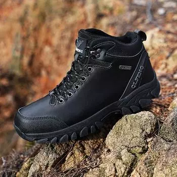 Унисекс высококачественные походные кроссовки для женщин, высокие, зимние, сохраняющие тепло, повседневные кроссовки для мужчин, нескользящие, хлопковые, для ходьбы 36
