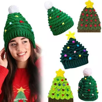 Унисекс забавная новогодняя вечеринка принадлежности рождественская вязаная шапка-бини