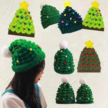 Унисекс забавная новогодняя вечеринка принадлежности рождественская вязаная шапка-бини