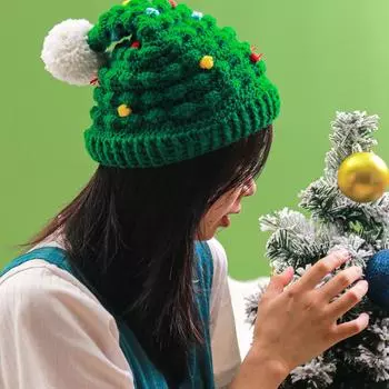 Унисекс забавная новогодняя вечеринка принадлежности рождественская вязаная шапка-бини